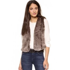 Madewell Fur Brown Vest Medium